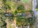 Aerial view of a large, rectangular lot with mature trees and a single Gathering home outlined in white at 632 Tildenville School Rd, Winter Garden, FL 34787
