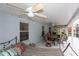 Relaxing screened-in patio with a comfortable hammock and seating area, perfect for outdoor enjoyment at 742 Seneca Meadows Rd, Winter Springs, FL 32708