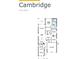 Detailed floor plan showcasing the layout of this Cambridge home with four bedrooms and a two-car garage at 13557 Parkfield Way, Winter Garden, FL 34787