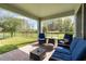Relaxing covered patio featuring comfortable seating, perfect for outdoor enjoyment with a scenic view at 13557 Parkfield Way, Winter Garden, FL 34787