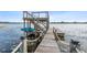 Private wooden dock with a viewing platform, set against a tranquil lake, perfect for enjoying nature at 15138 Shonan Gold Dr, Winter Garden, FL 34787