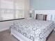 Cozy bedroom with a queen-size bed and light blue walls at 1534 Tranquil Ave, Clermont, FL 34714