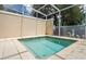 Private, screened-in plunge pool in backyard at 1534 Tranquil Ave, Clermont, FL 34714