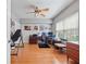 Bright office space with natural light, ceiling fan, and wood floors at 204 E South St # 2052, Orlando, FL 32801