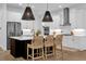 Modern kitchen with white cabinets, large island, and pendant lighting at 2309 Depauw Ave, Orlando, FL 32804