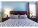 Primary bedroom with king-size bed and two nightstands at 2553 Dharma Cir, Kissimmee, FL 34746