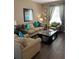 Living room with hardwood floors, neutral color palette and natural lighting at 2553 Dharma Cir, Kissimmee, FL 34746