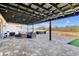 Covered patio with seating area and string lights at 275 Sunfish Dr, Winter Haven, FL 33881