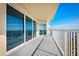 Spacious balcony with sliding doors and water views at 2801 S Ridgewood Ave # 807, South Daytona, FL 32119