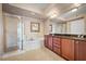Bathroom boasts a double vanity, soaking tub, and shower at 2801 S Ridgewood Ave # 807, South Daytona, FL 32119