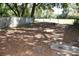 Backyard featuring a chain link fence and mature trees at 423 Longfellow Blvd, Lakeland, FL 33801
