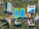 Aerial view of tennis and pickleball courts at 4411 Sea Mist Ct # 174, New Smyrna Beach, FL 32169