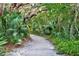 Scenic walkway winding through lush tropical foliage at 4411 Sea Mist Ct # 174, New Smyrna Beach, FL 32169