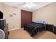 Bedroom with a double bed and ceiling fan at 9141 Lee Vista Blvd # 305, Orlando, FL 32829