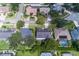 Aerial view showcasing the home's location in a desirable neighborhood at 14872 Faversham Cir, Orlando, FL 32826