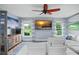Beautiful living room with natural light, coastal decor, and a comfortable seating area at 4154 Equestrian Ln, Windermere, FL 34786