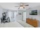 Bedroom with a queen bed, ceiling fan, and ample closet space at 625 Greencove Ter # 123, Altamonte Springs, FL 32714