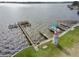 The view of docks and a lighthouse on the waterfront of this community at 662 Sinclair Cir, Tavares, FL 32778
