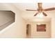 Dining room with tile floors, ceiling fan, and access to a patio at 980 Crestwood Commons Ave, Ocoee, FL 34761