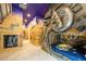 Star Wars themed bedroom with detailed spaceship bunk bed and mural at 1015 Jack Nicklaus Ct, Kissimmee, FL 34747