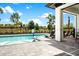 View of sparkling pool and patio with plenty of room for outdoor fun at 1015 Jack Nicklaus Ct, Kissimmee, FL 34747