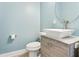 Modern bathroom with floating vanity and rectangular sink at 1413 Resolute St, Celebration, FL 34747