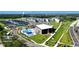 Aerial view of neighborhood amenities including tennis center, pool, YMCA, and amphitheater at 2225 Valentine Aly, Orlando, FL 32804