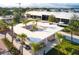 Overhead view of modern architectural design with outdoor seating, palm trees, and green space at 2225 Valentine Aly, Orlando, FL 32804
