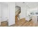 Elegant staircase with wooden railings and hardwood floors at 2225 Valentine Aly, Orlando, FL 32804