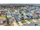 Neighborhood aerial view shows the houses and beautiful pond in the back at 2783 Trommel Way, Sanford, FL 32771