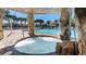 Hot tub nestled under a rock formation at 3071 Beach Palm Ave, Kissimmee, FL 34747