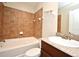 Bathroom with tile shower and tub surround at 4220 Messina Dr, Lake Mary, FL 32746