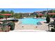 Resort-style pool with shaded seating and brick pavers at 4220 Messina Dr, Lake Mary, FL 32746