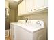 Laundry room with washer, dryer, and cabinets at 4220 Messina Dr, Lake Mary, FL 32746