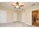 Main bedroom with private access to bathroom and closets at 4220 Messina Dr, Lake Mary, FL 32746
