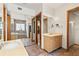 Bathroom with double vanity and tiled flooring at 5800 N Dean Rd, Orlando, FL 32817