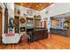 Open floor plan living area with kitchen and fireplace at 5800 N Dean Rd, Orlando, FL 32817