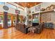 Spacious living room with high ceilings and fireplace at 5800 N Dean Rd, Orlando, FL 32817