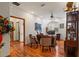Home office with hardwood floors and built-in shelving at 5800 N Dean Rd, Orlando, FL 32817