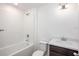 Clean bathroom featuring a tub, toilet and vanity at 1270 3Rd W St, Orange City, FL 32763