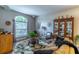 Cozy living room featuring hardwood floors, large windows, and stylish furnishings at 12918 Hunters Vista Blvd, Orlando, FL 32837