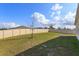 Spacious backyard with lush green grass and a privacy fence at 14436 Topaghan Way, Winter Garden, FL 34787