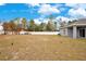 Fenced backyard with a large grassy area at 2011 Begonia Way, Poinciana, FL 34759