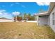 Backyard view of the house with fenced area at 2011 Begonia Way, Poinciana, FL 34759