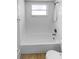Clean bathroom with a shower/tub combo and neutral colors at 203 San Gabriel St, Winter Springs, FL 32708
