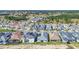 Aerial view of a neighborhood showcasing a variety of homes and manicured lawns at 247 Hampton Loop, Davenport, FL 33837