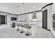 Spacious open-concept kitchen with island, pendant lighting, and a view of the living area at 247 Hampton Loop, Davenport, FL 33837