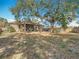 The backyard has a large tree providing shade and a screened patio to relax on at 2218 W Gore St, Orlando, FL 32805