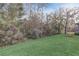 The backyard features a large, well-maintained lawn, privacy landscaping, and mature trees at 25974 High Hampton Cir, Sorrento, FL 32776