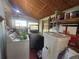 Functional laundry room with washing machines and storage shelves at 310 Lake Ave, Dundee, FL 33838